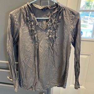 Gap long sleeve blouse size XS grey